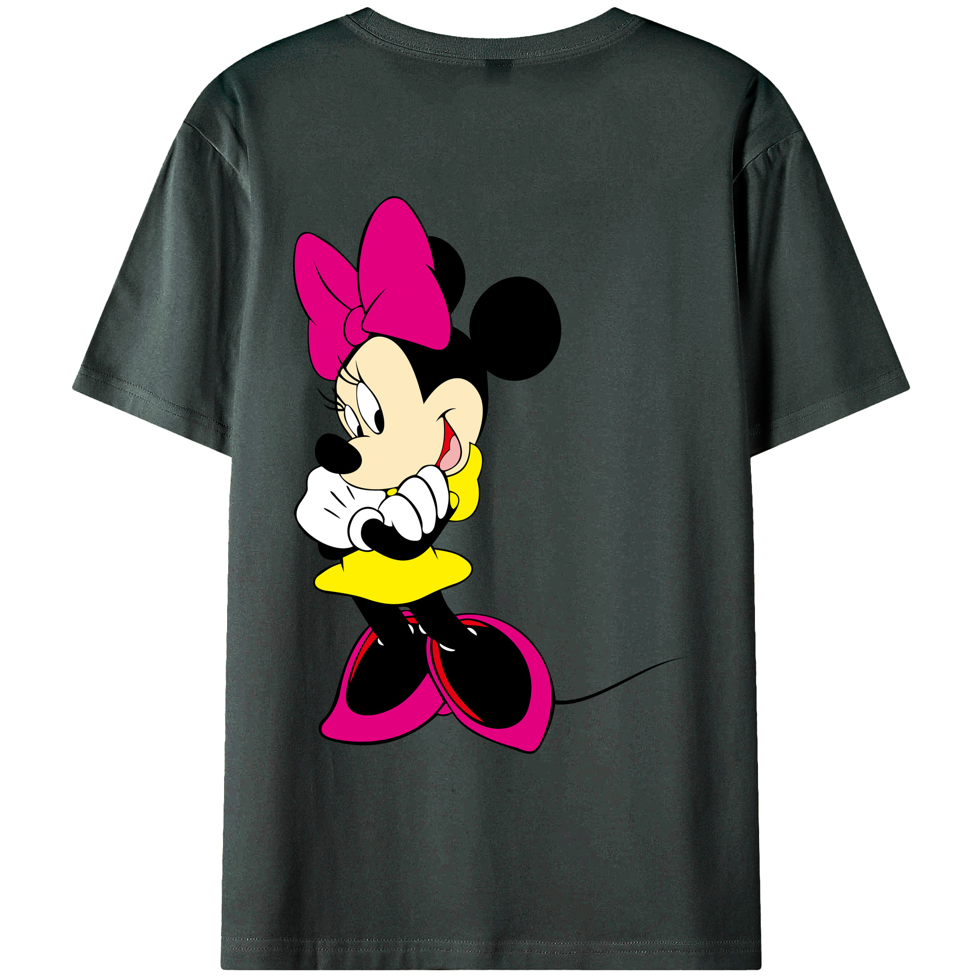 ミッキーマウス Mickey Mouse 綿100％ メンズ半袖Tシャツ（バックプリント） 通気性